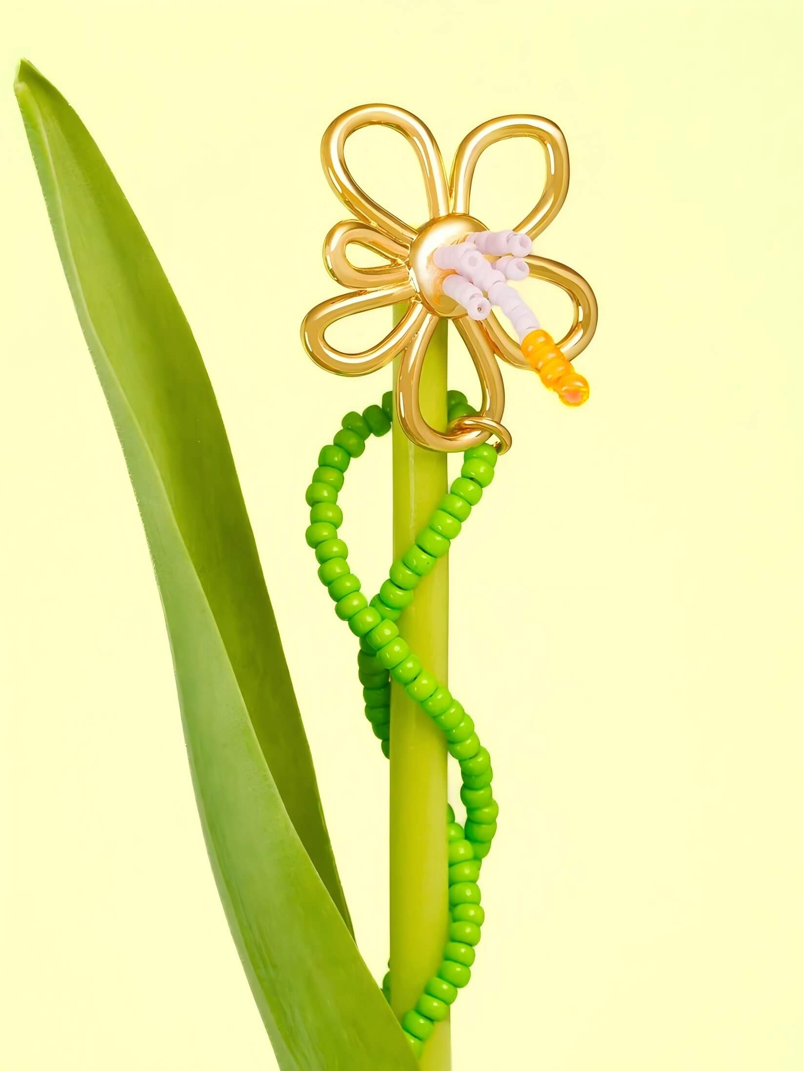 BlossomBeadedNecklaceWorkPiece_1 Blossom Beaded Necklace - Work Piece - Image 1