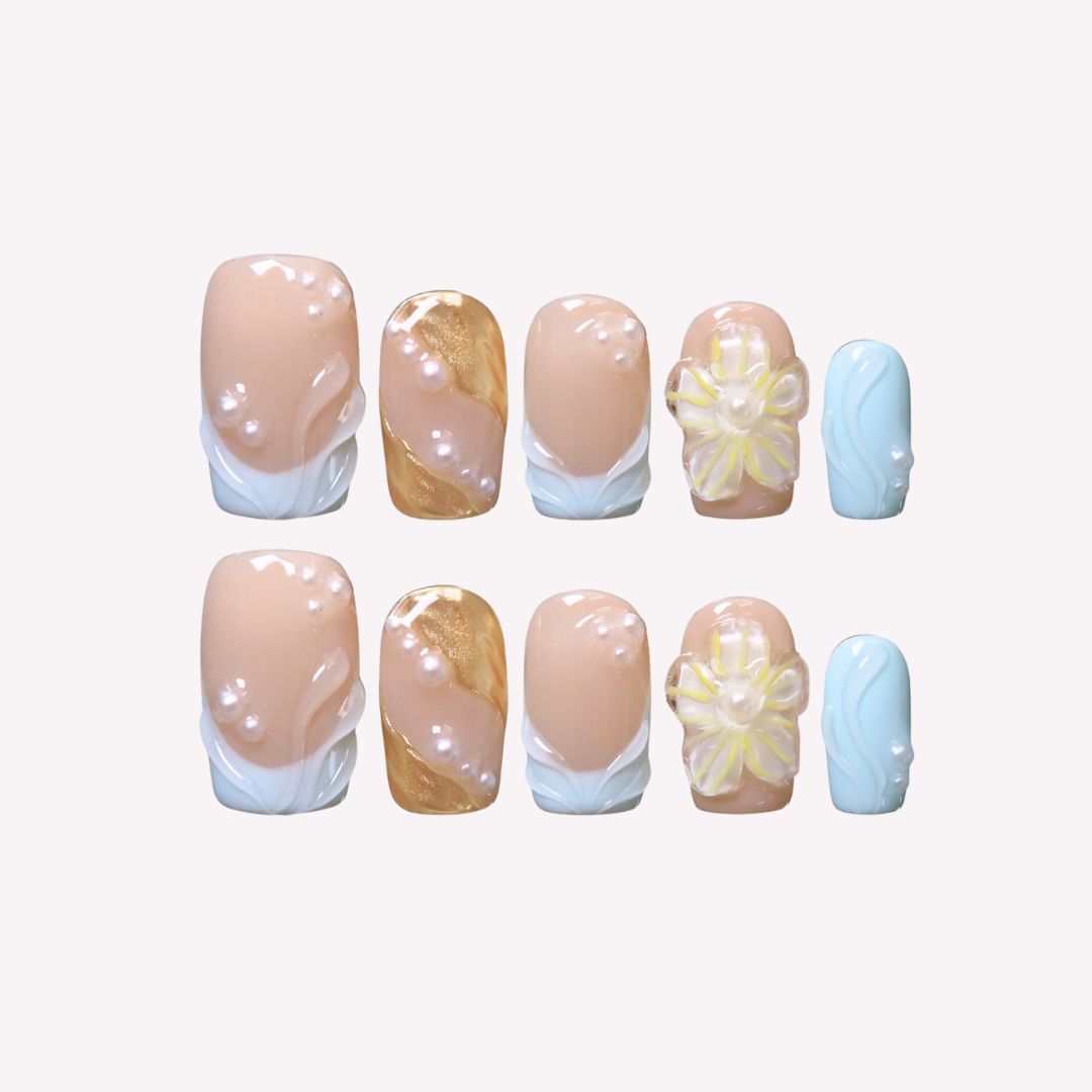 BlueHawaii-ErsaNailsPressOnNails_0 Blue Hawaii - Image 1