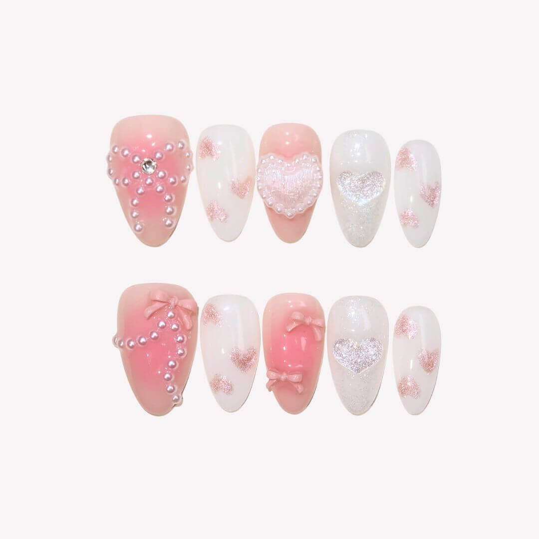 CherishedHeart-ErsaNailsPressOnNails_1 Cherished Heart - Image 1
