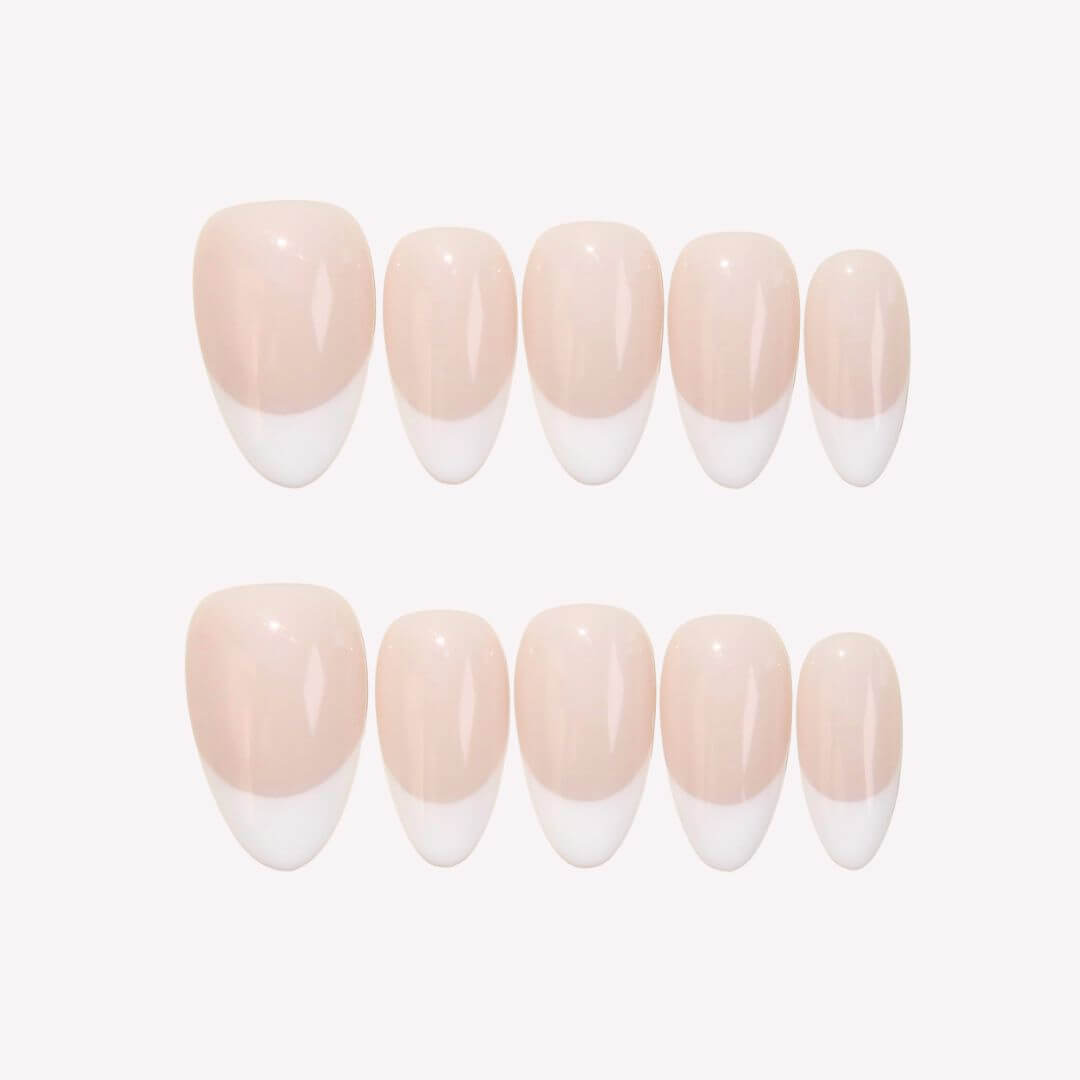 ErsaF01-Pure-ErsaNailsPressOnNails_1 Ersa French Tip Series - Image 1