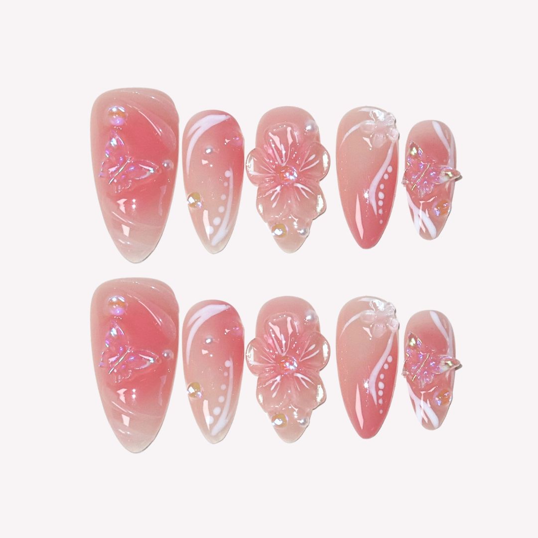 FloralDreamland-ErsaNailsPressOnNails_0 Floral Dreamland - Image 1
