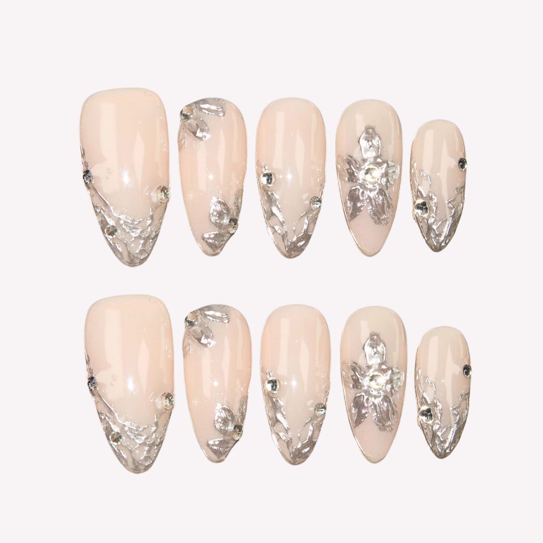 FrostyPetal-ErsaNailsPressOnNails_0 Frosty Petal - Image 1