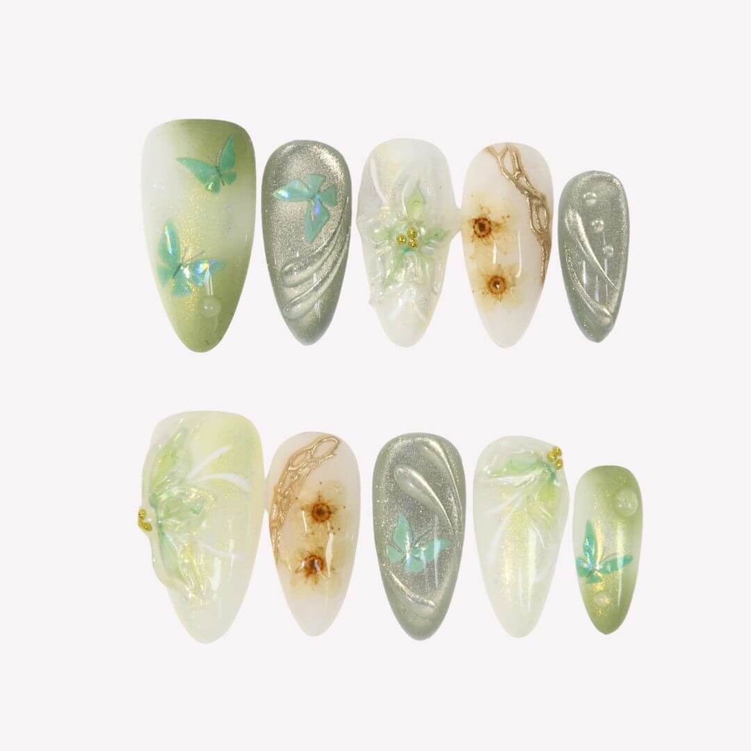 GreenForest-ErsaNailsPressOnNails_1 Green Forest - Image 1