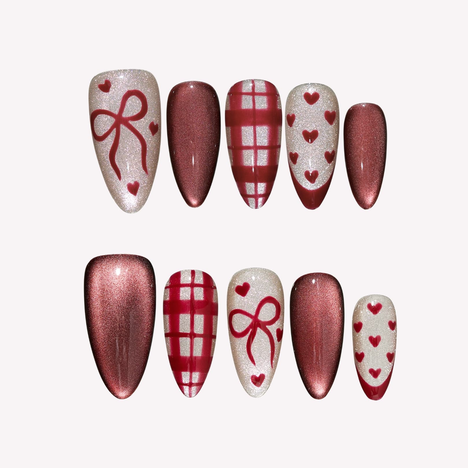 HeartsAflutter-ErsaNailsPressOnNails_1-1 Hearts Aflutter - Image 1