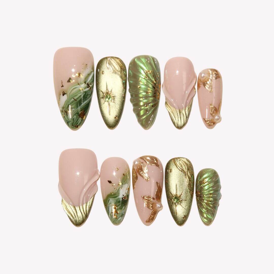 LushGreen-ErsaNailsPressOnNails_1 Lush Green - Image 1