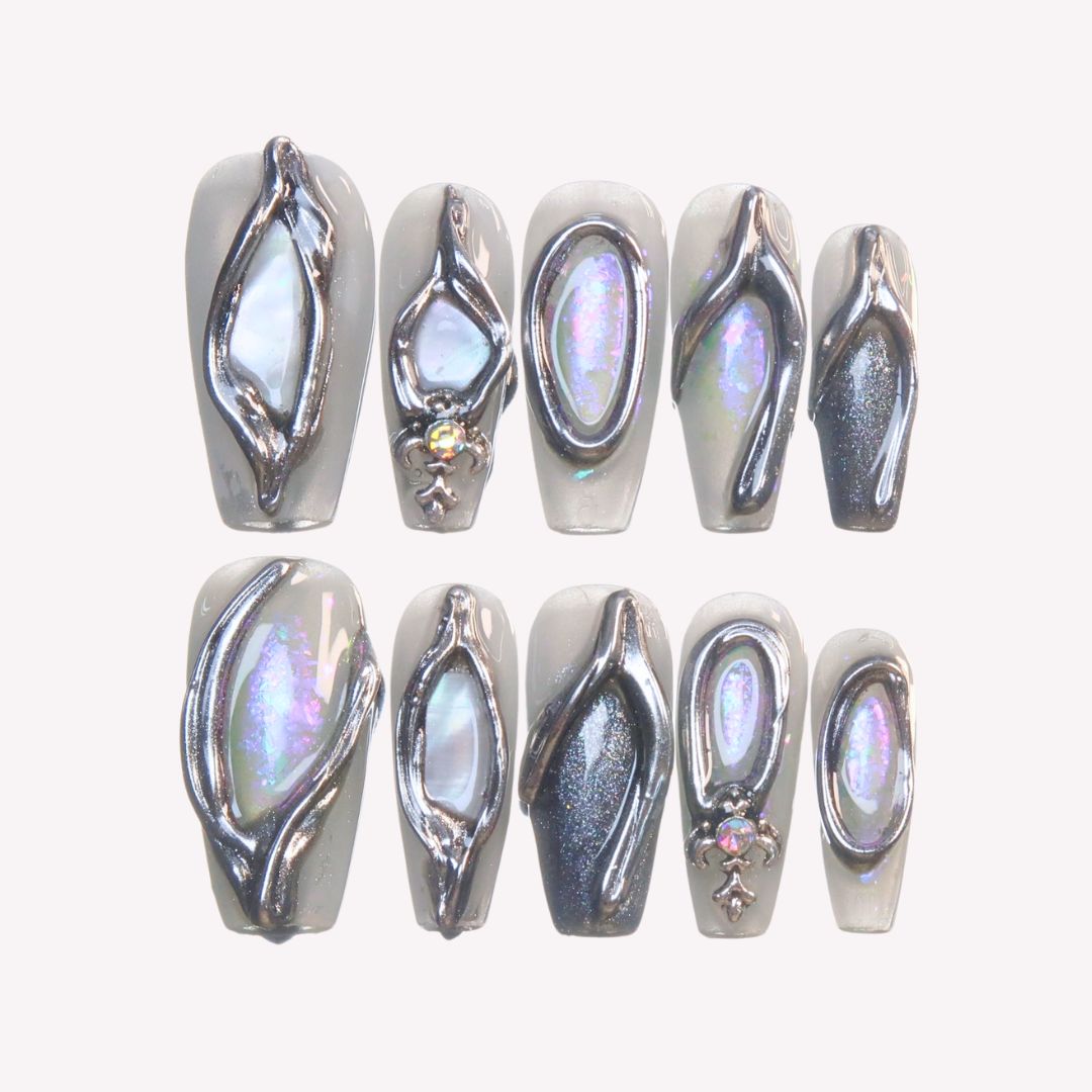 MetallicMirage-ErsaNailsPressOnNails_0 Metallic Mirage - Image 1