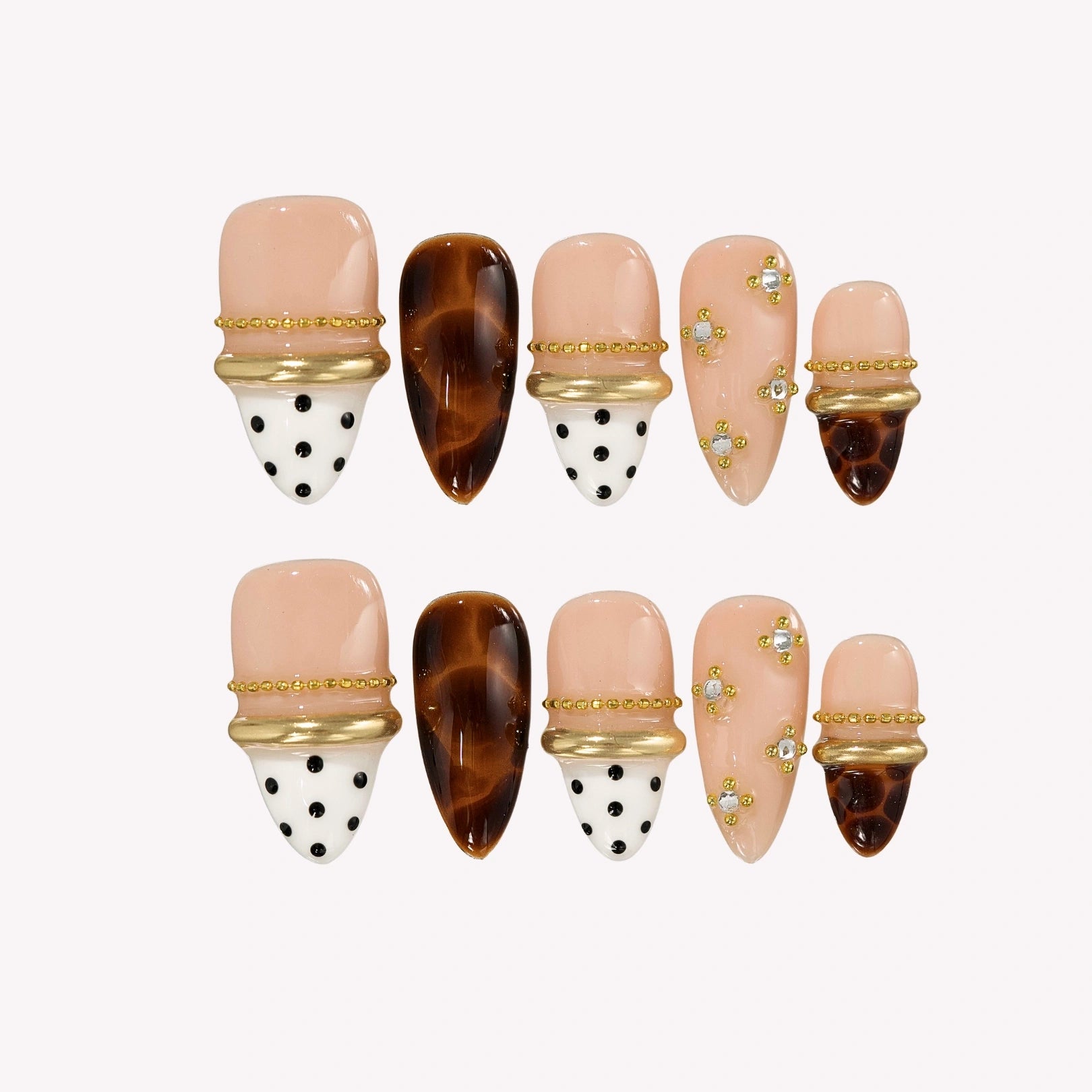 MochaLatte-ErsaNailsPressOnNails_01 Mocha Latte - Image 1