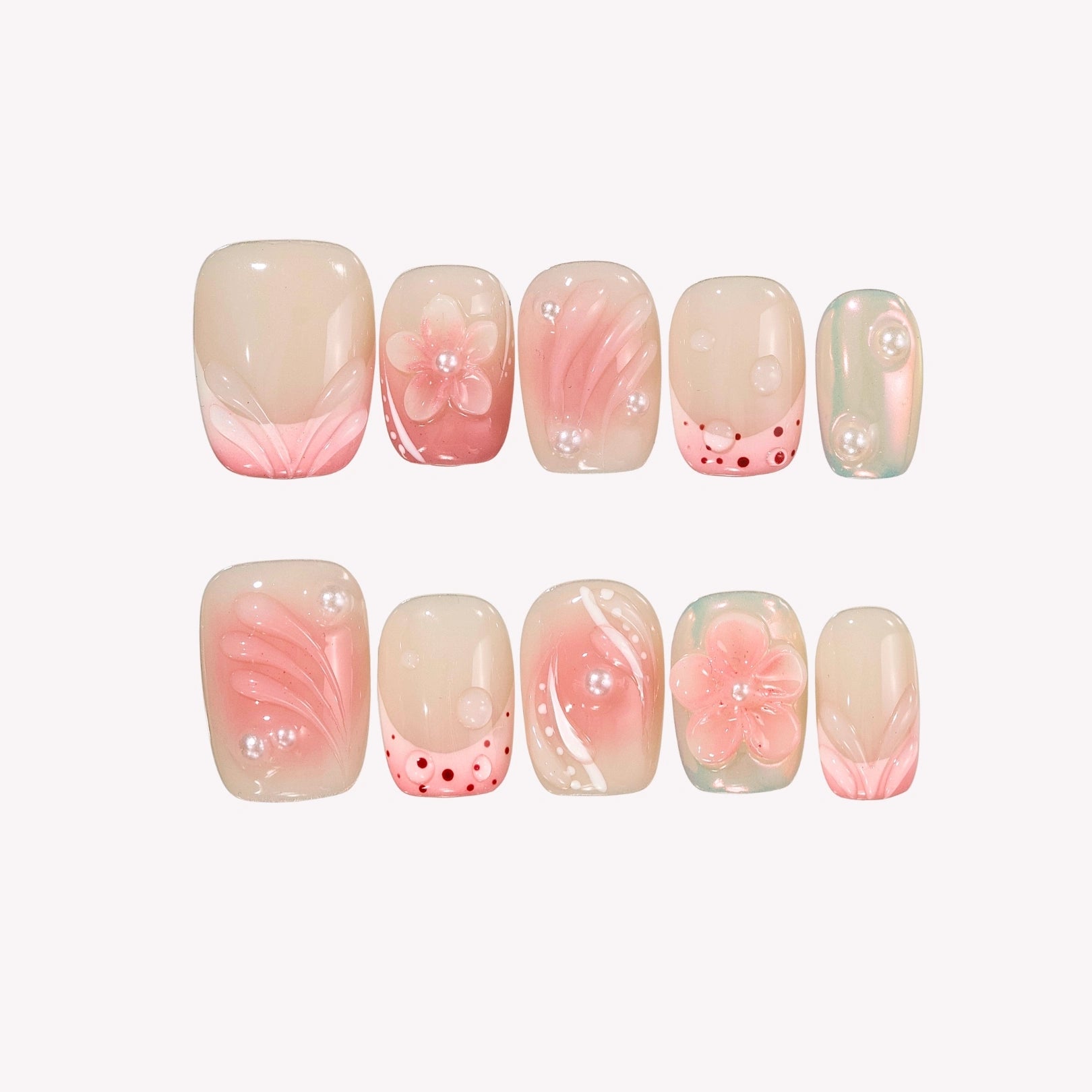 PeachSugar-ErsaNailsPressOnNails_01 Peach Sugar - Image 1