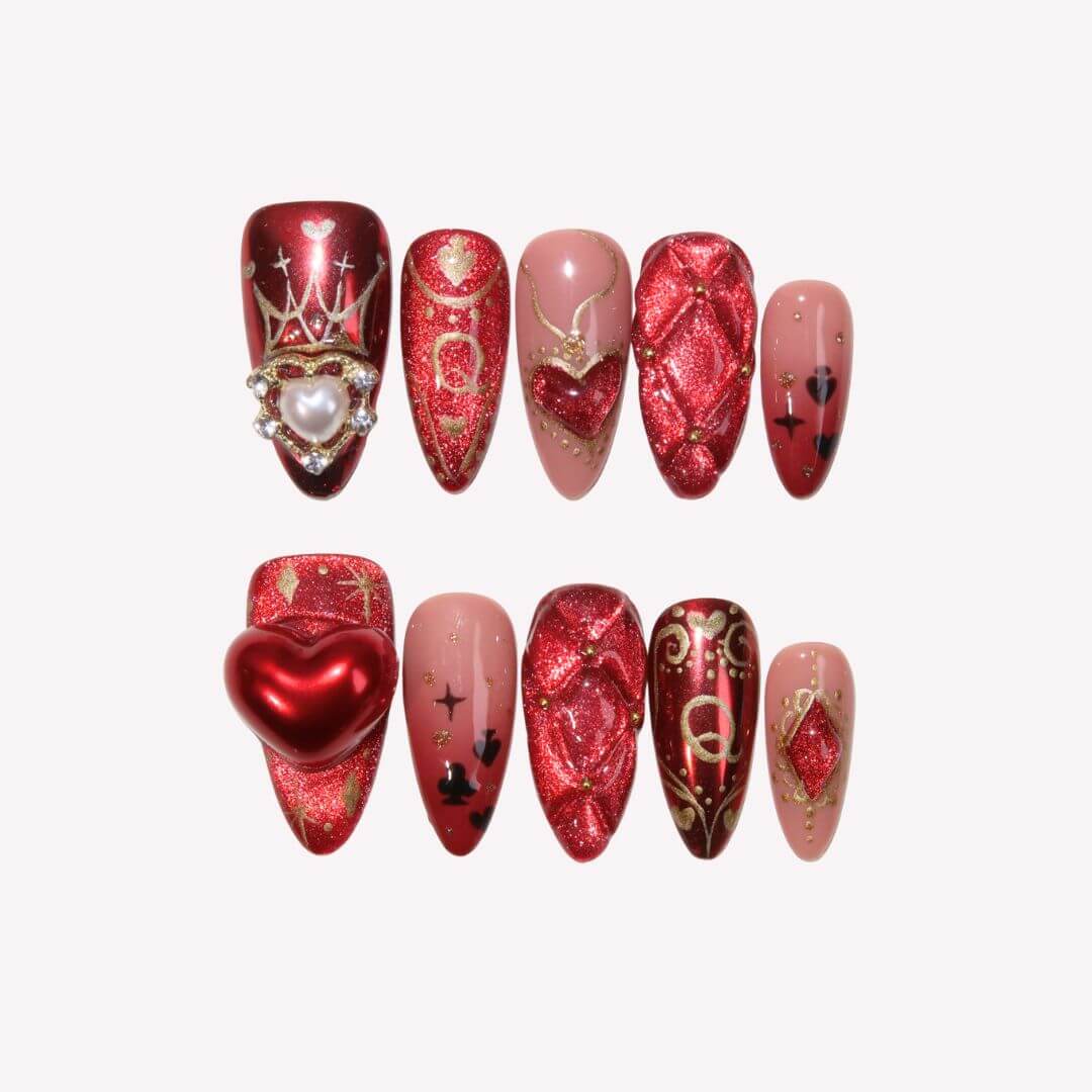 RedQueen-ErsaNailsPressOnNails_1 Red Queen - Image 1