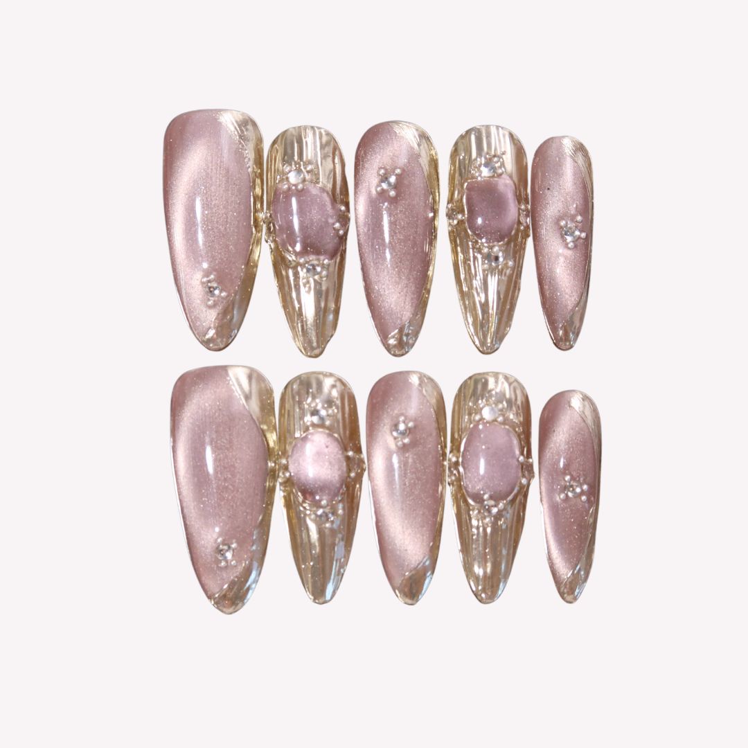 RosyShimmer-ErsaNailsPressOnNails_0 Rosy Shimmer - Image 1