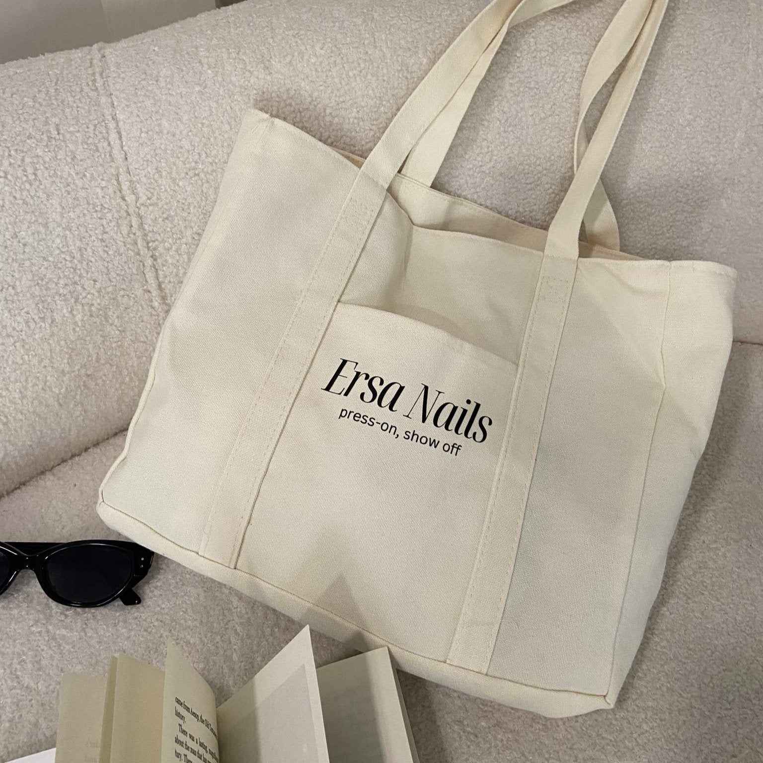 ToteBag-ErsaNailsPressOnNails_1 Ersa Tote Bag - Image 1